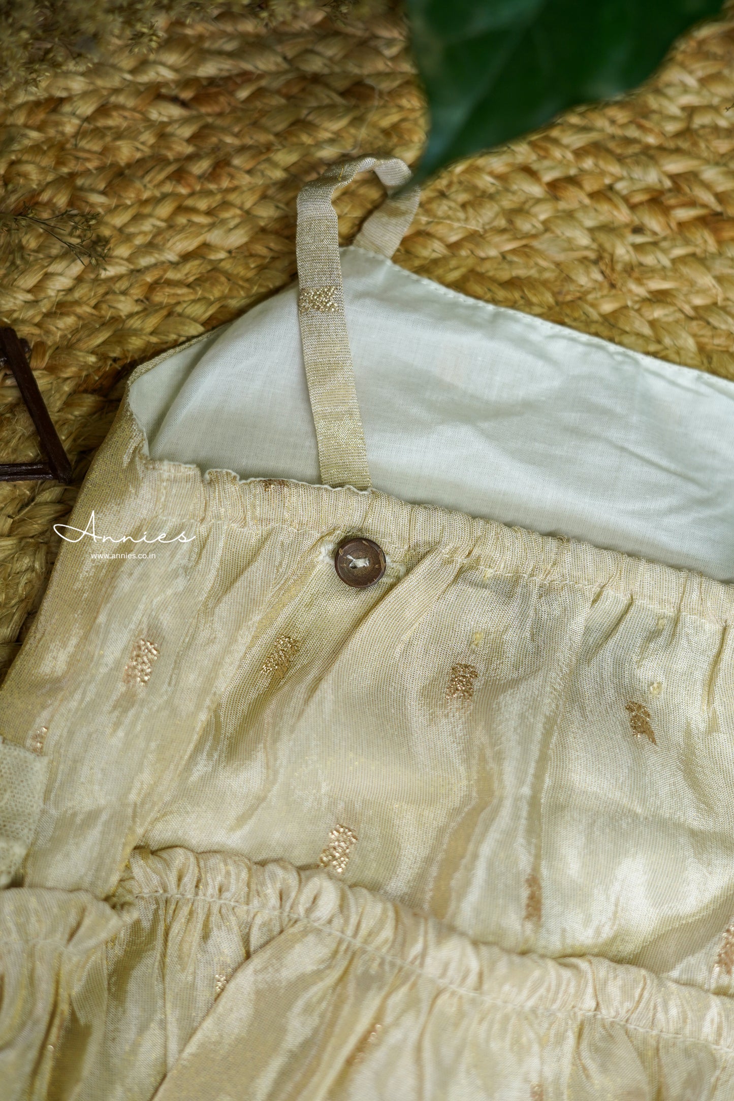 Banarasi Frill Romber flat layed by annies.co.in