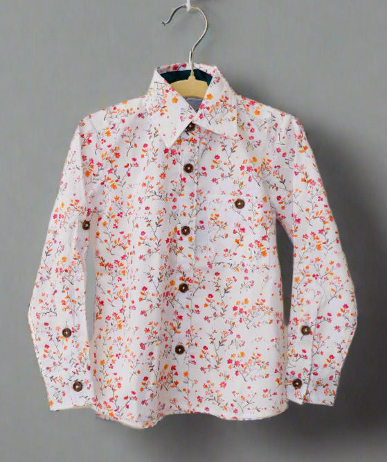 annies.co.in Floral_Full_Sleeve_Shirt_for_Boys_front_view
