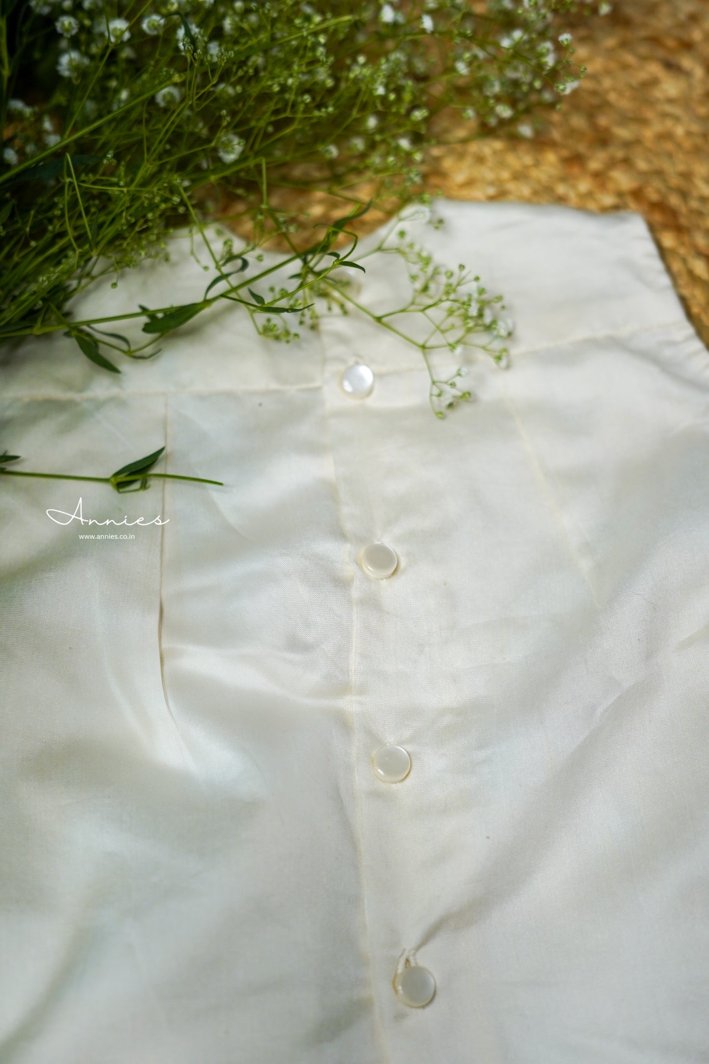 Hand Smocked Chanderi Top