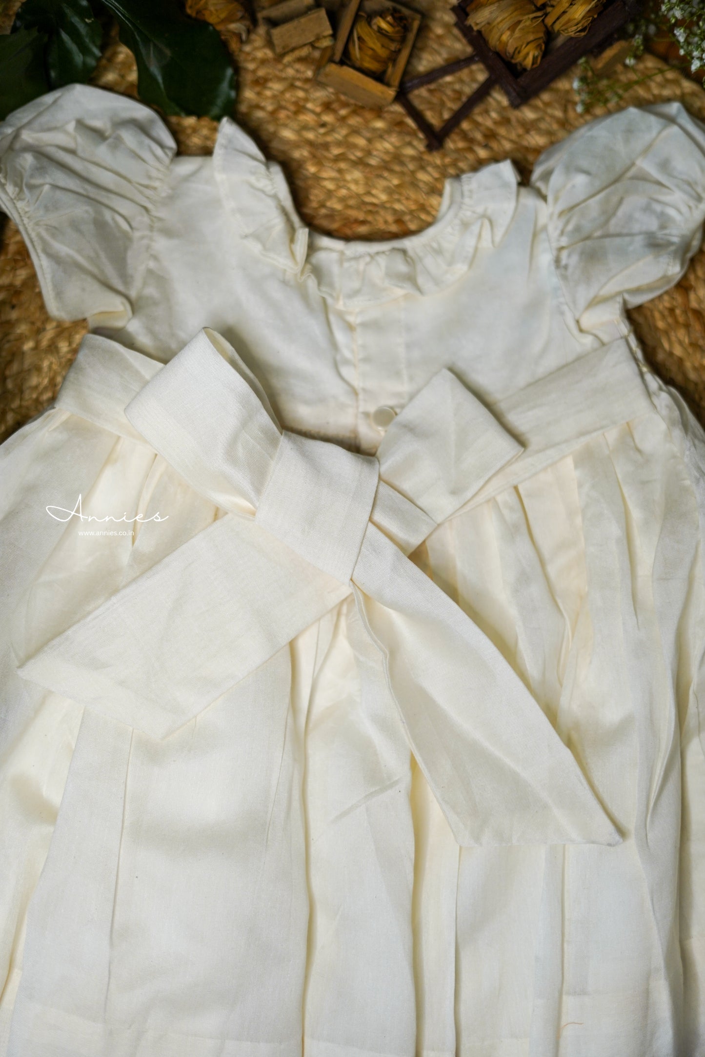 Handsmocked Pearl Offwhite Dress