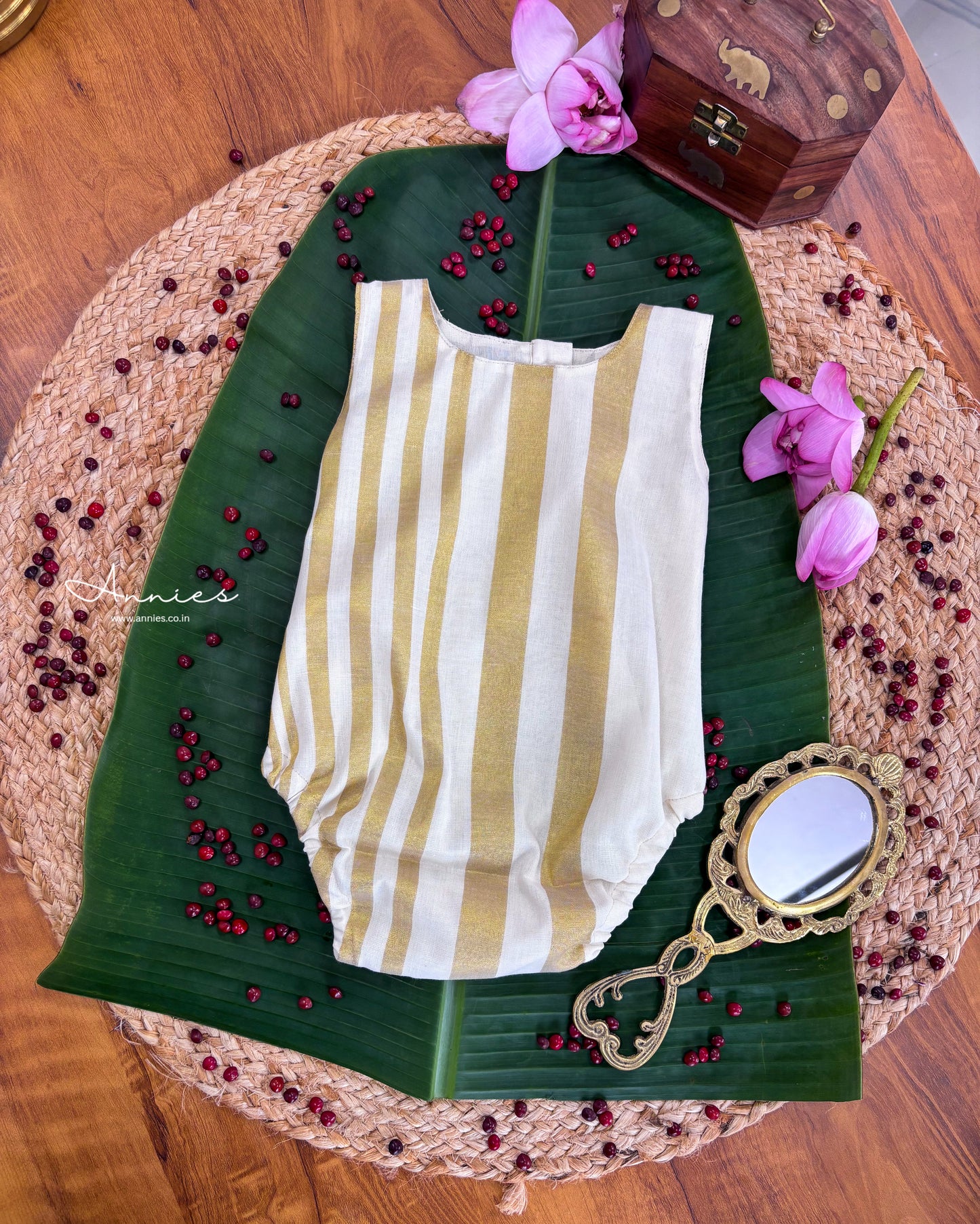 Onakodi baby romper for Onam in soft cotton