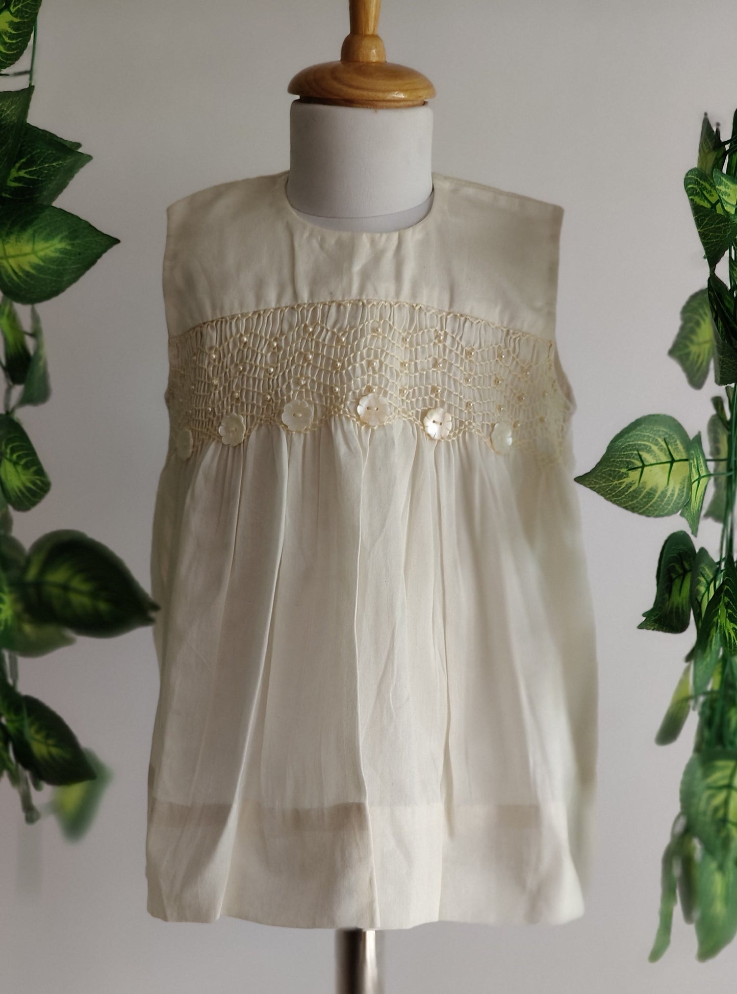 Hand Smocked Chanderi Top