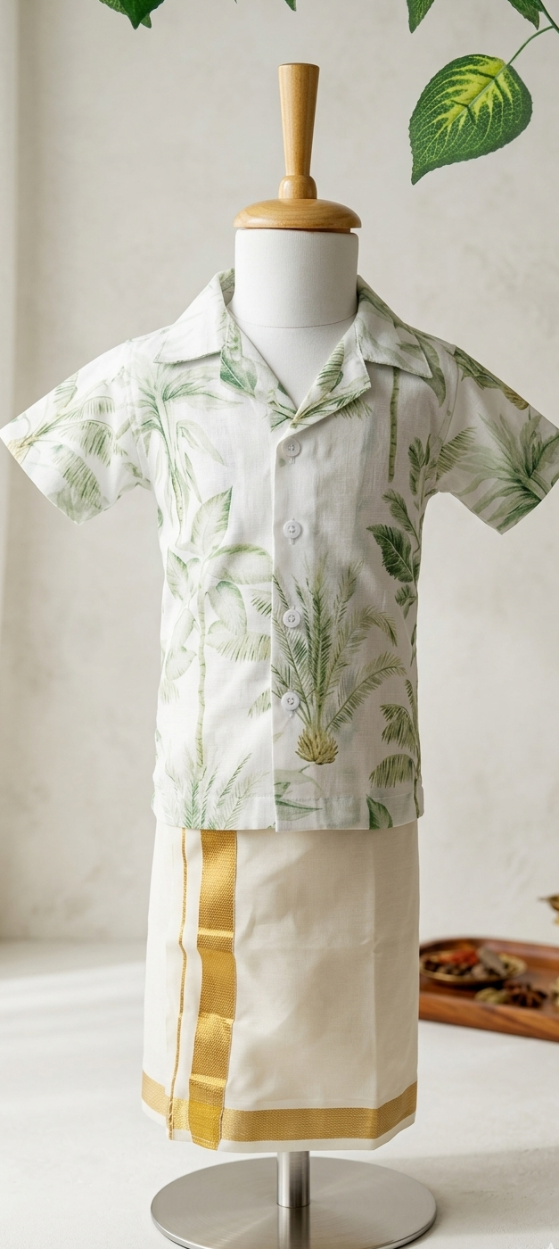 Verdant Tropics coat collar Shirt