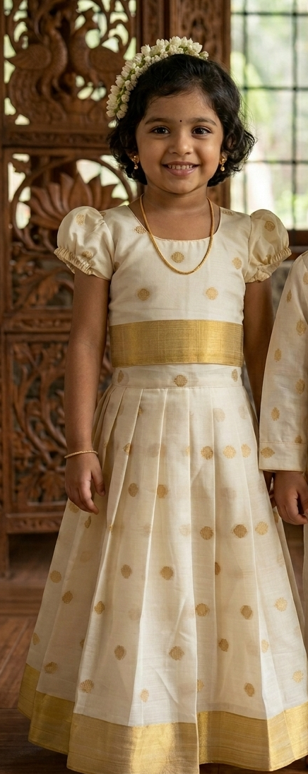 Traditional polka puffed blouse