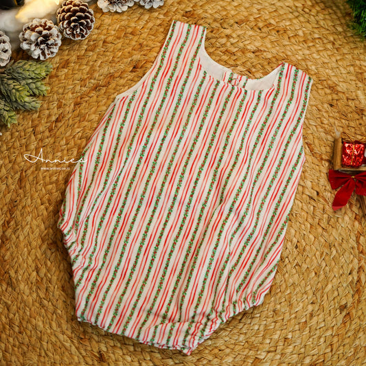Christmas Romper Print - Garland Print_front