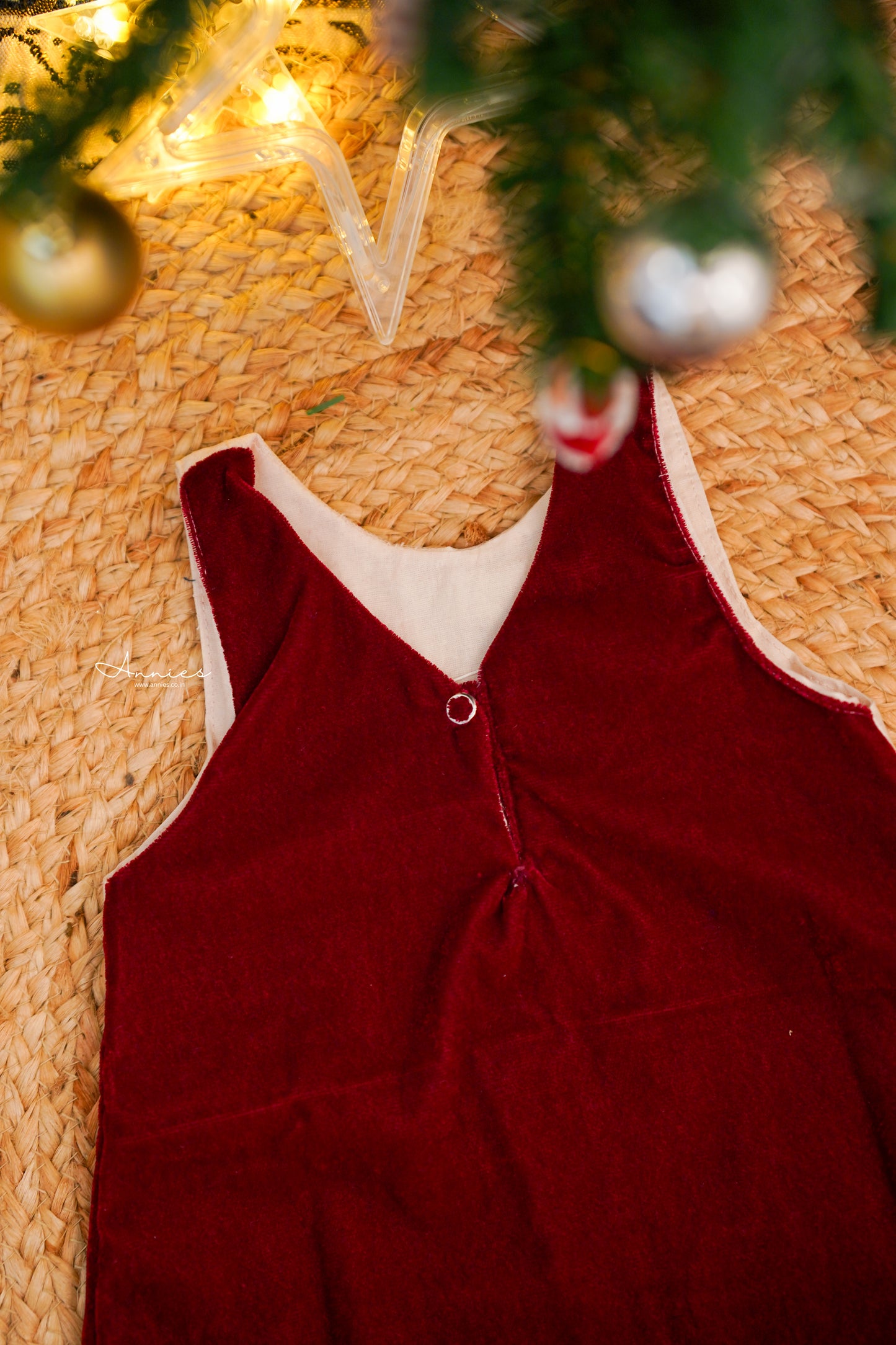 Diana Dress in Maroon Velvet