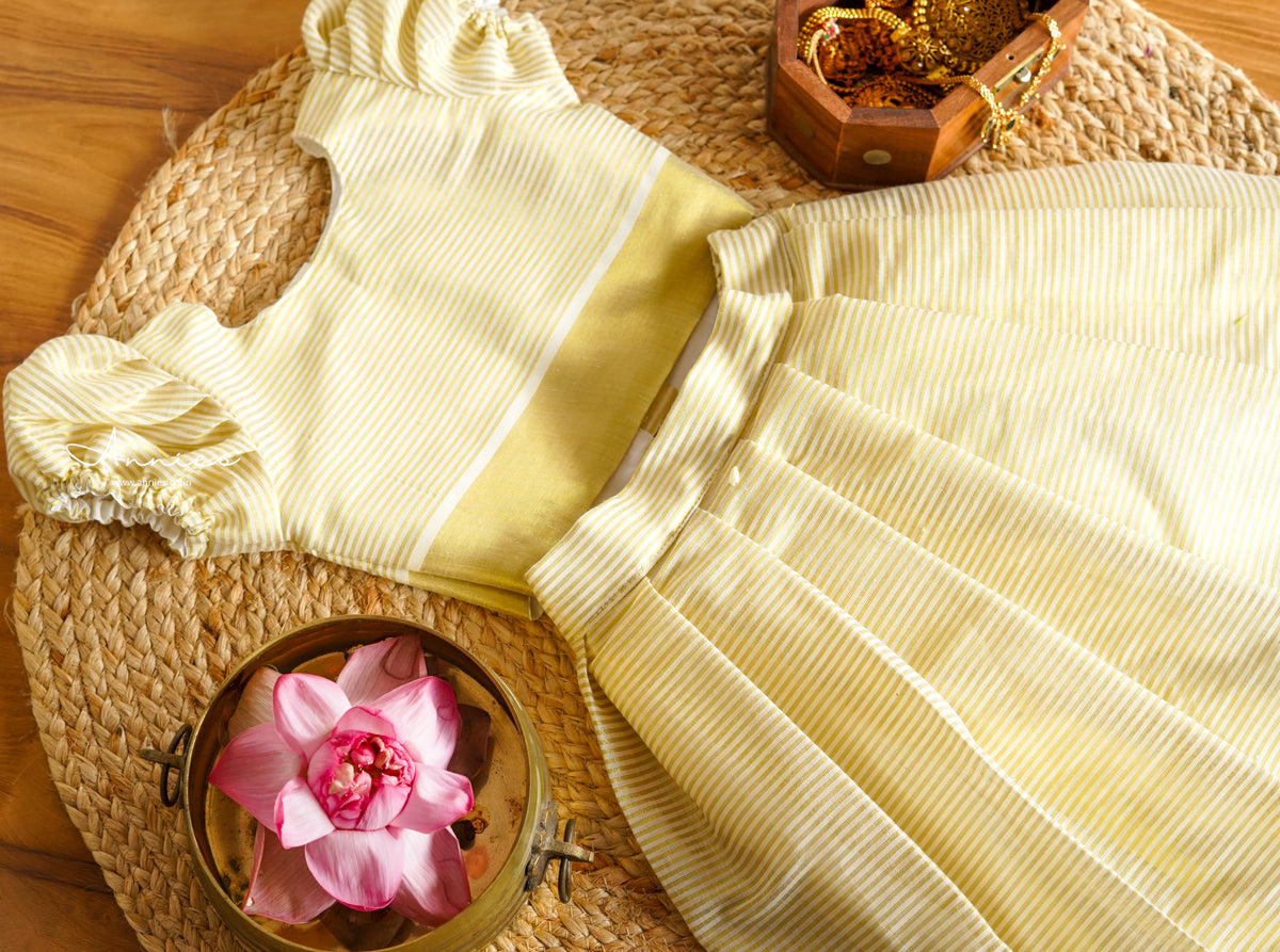 Kasavu Tissue Puff sleeve  Blouse