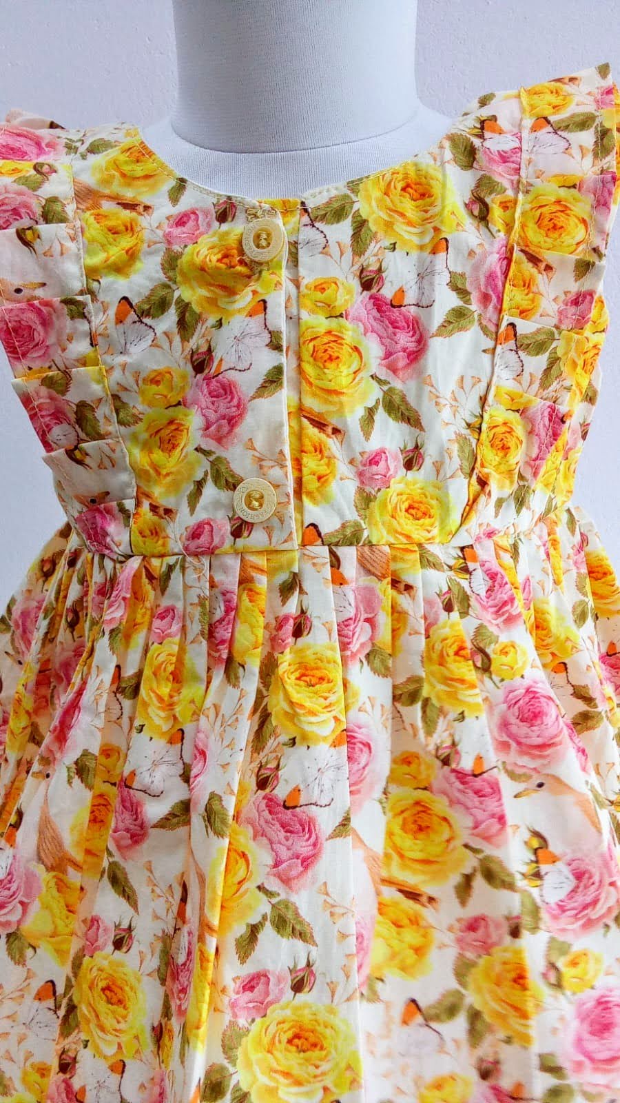 Flutter in Vintage Garden back view of the dress