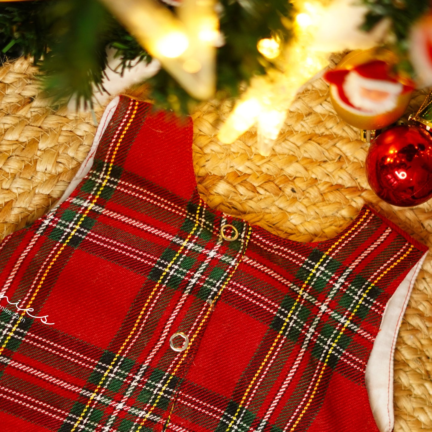 Christmas Romper Red Tartan