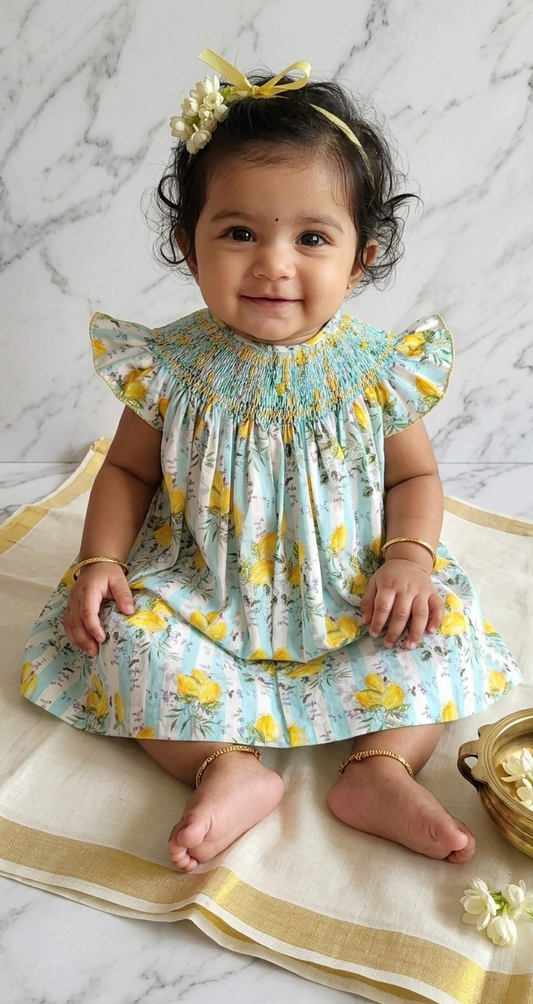 Amalfi Smocked Bishop Dress Round