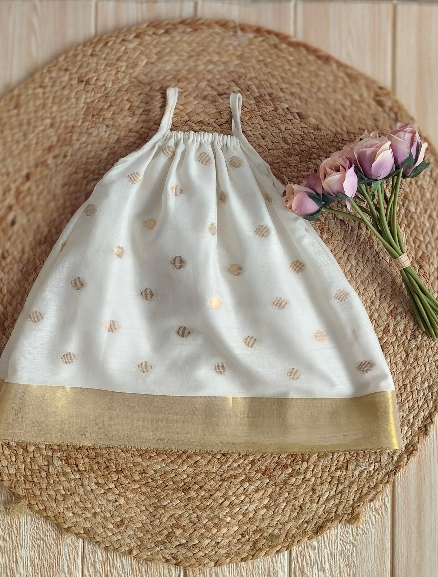 Elegant Nilavu polka Frock