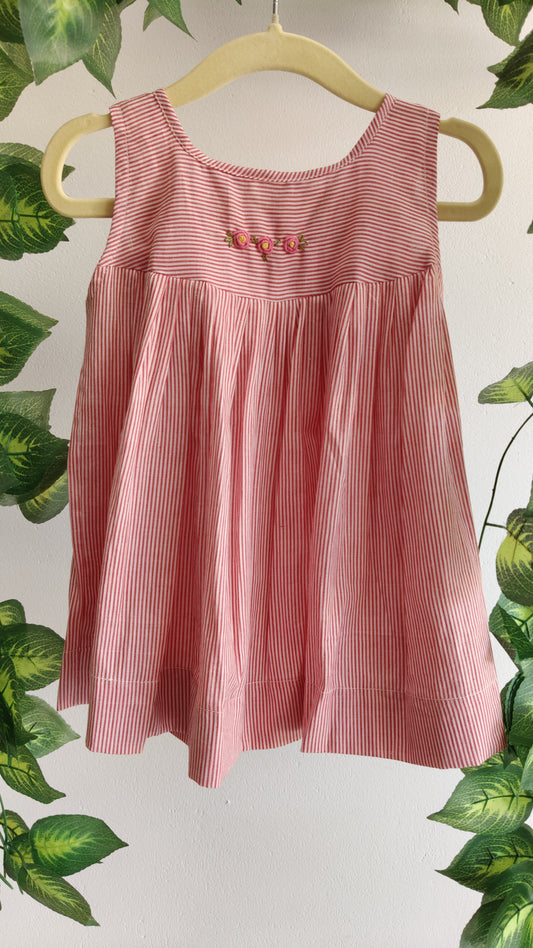 Little Matilda Dress in Red line