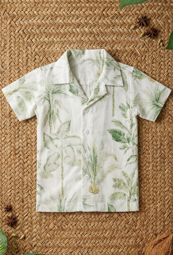 Verdant Tropics coat collar Shirt