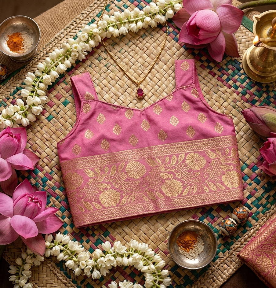 Festival Zari sleeveless Blouse