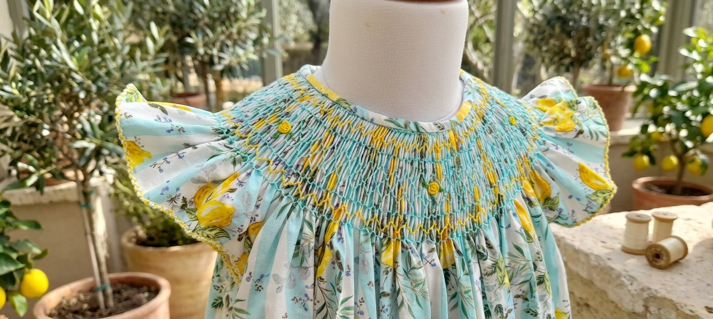 Amalfi Smocked Bishop Dress Round