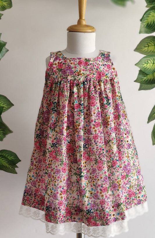 Matilda in purple wild flowers Dress