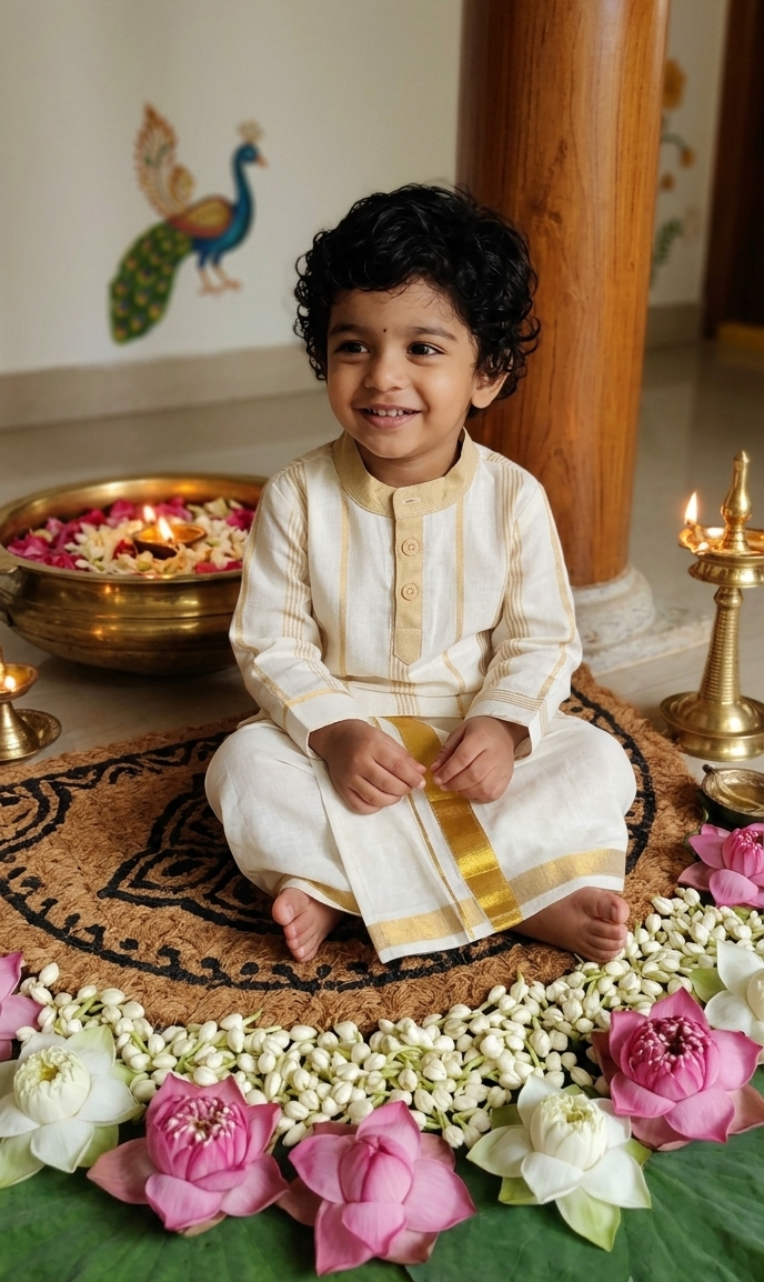 Kasavu full stripes kurta