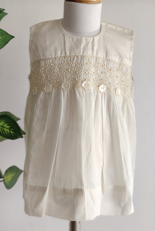 Hand Smocked  Chanderi Top