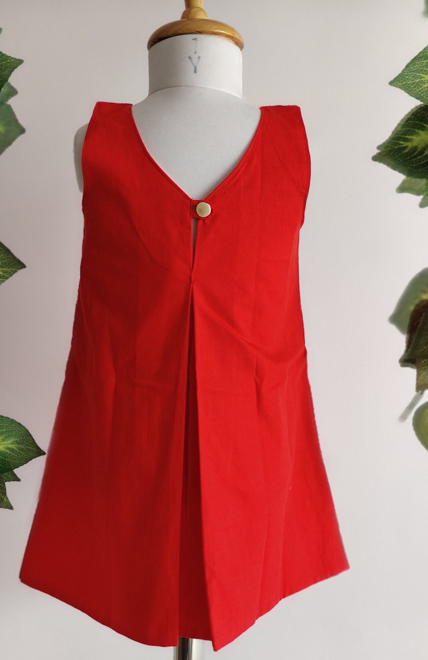 Blooms Dress in red