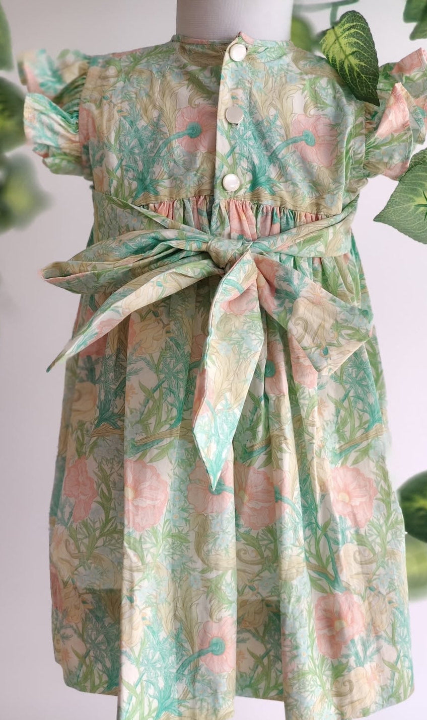 Whispering wine handsmocked dress
