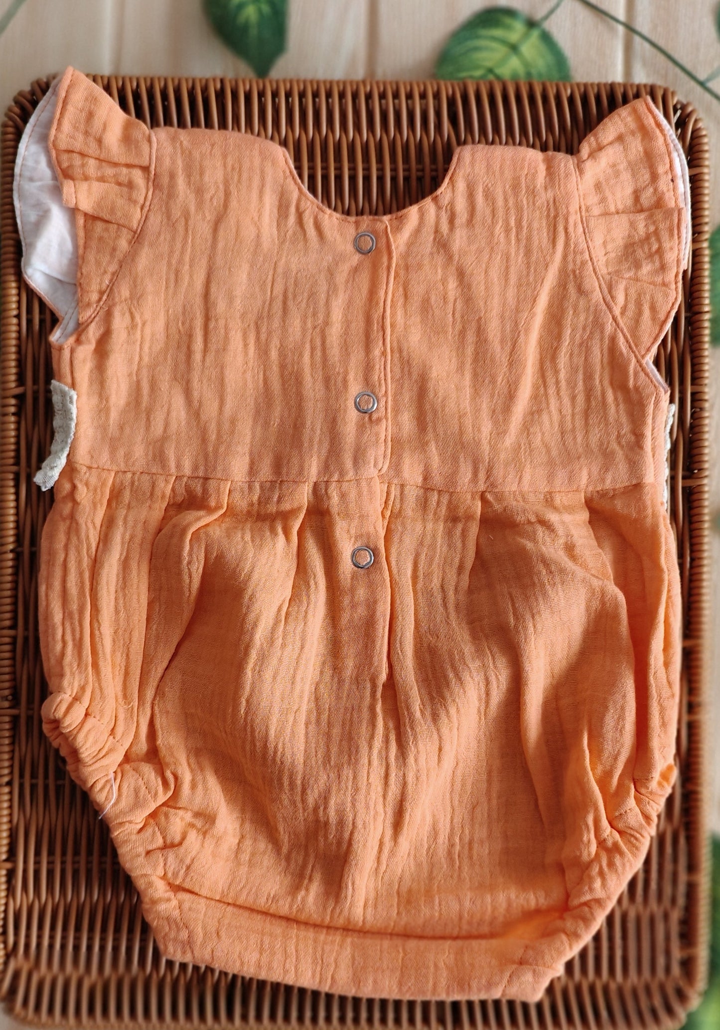 Peach Lace Romper