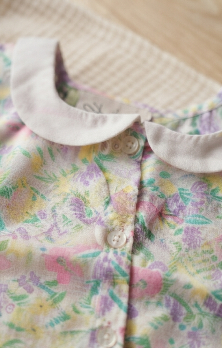 Co-ord set Peter pan collar Berry blossom