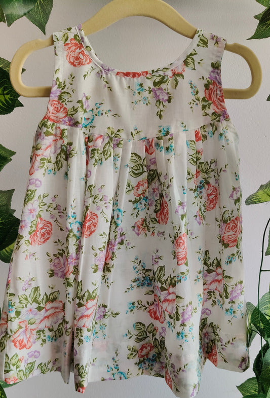 Little matilda white floral print dress