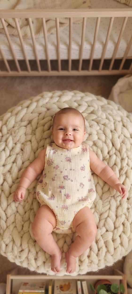 Yellow Maroon Floral Romper