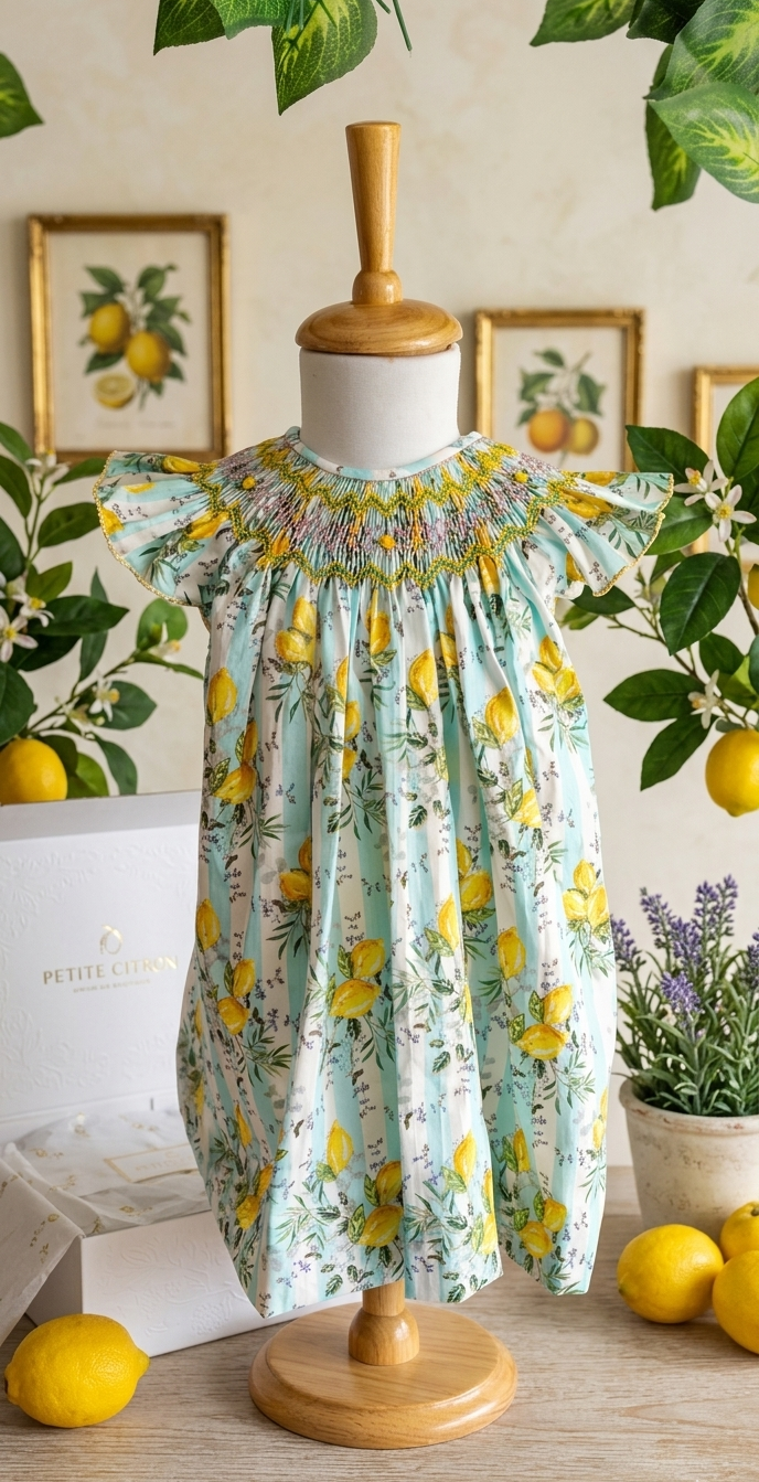 Smocked Bishop Baby Dress – Amalfi Zig Zag