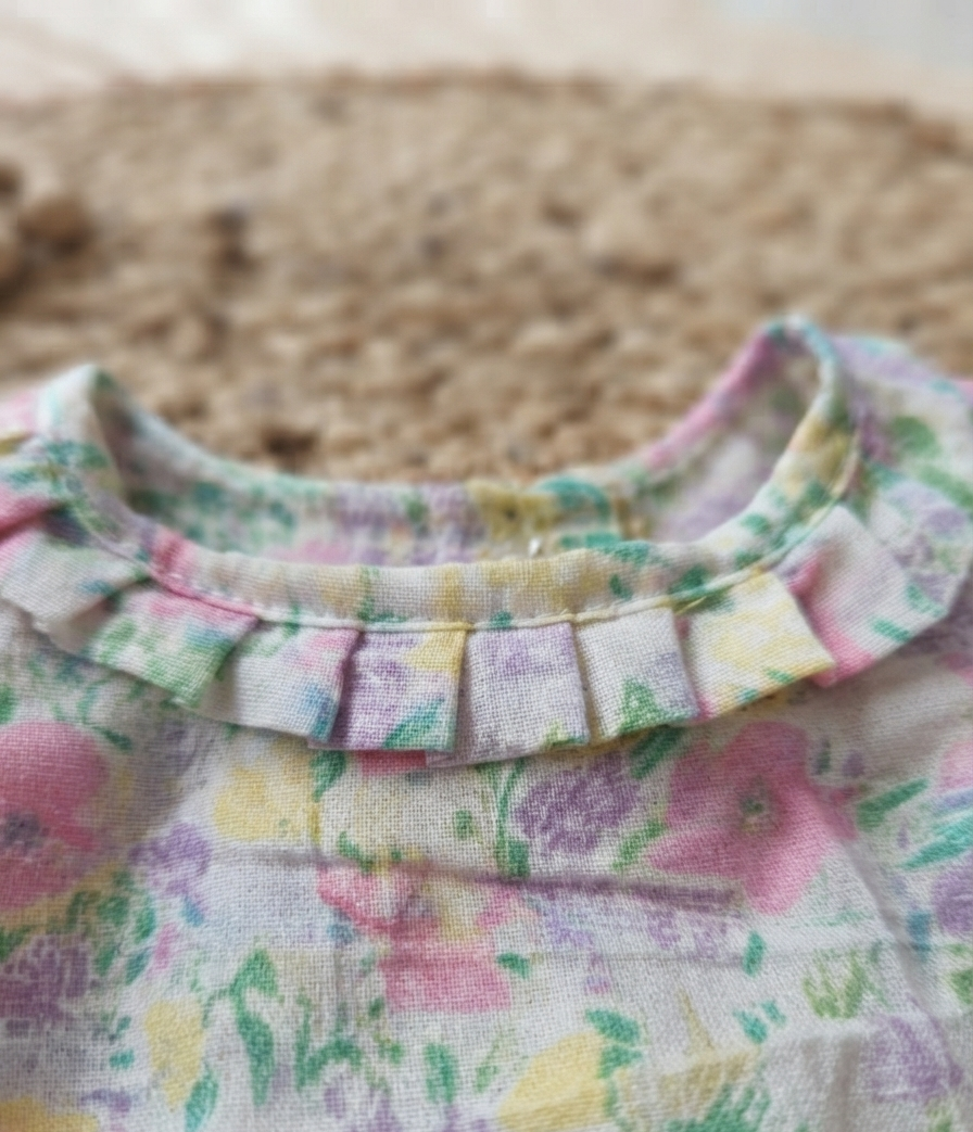 Berry Blossom Frilled Neck Romper