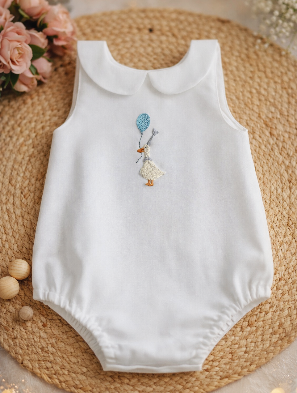 Peterpan collar White  goose romber